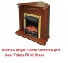 Электрокамин (очаг) со звуком для дачи Royal Flame Fobos FX M Brass/Black