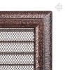 Вентиляционная решетка для камина Kratki 17х17 Оскар черная/медь с жалюзи 17OMIX