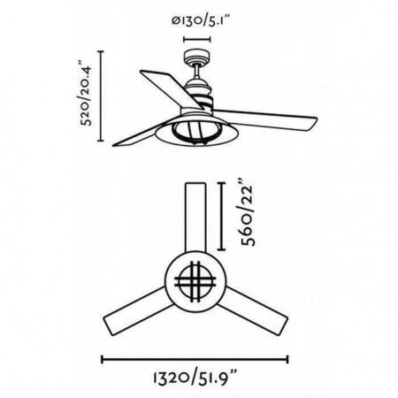 Вентилятор с подсветкой Faro Winch