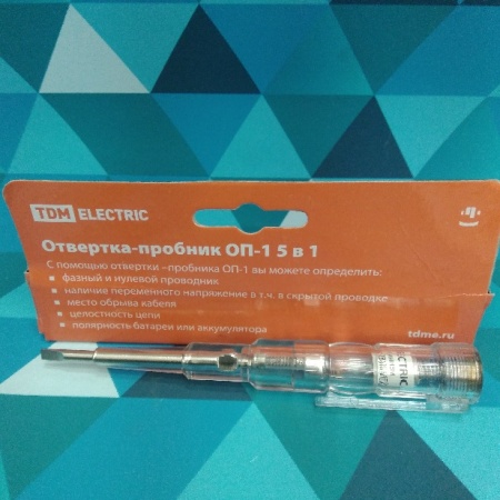 Отвертка-пробник ОП-1 TMDElectric (SQ0501-0002, 5 в 1)