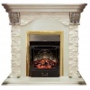 Камин в квартиру электрический Real-Flame Dublin LUX STD/EUG WT с очагом Fobos s Lux BL/BR, Majestic