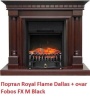 Электрокамин (очаг) со звуком для дачи Royal Flame Fobos FX M Brass/Black