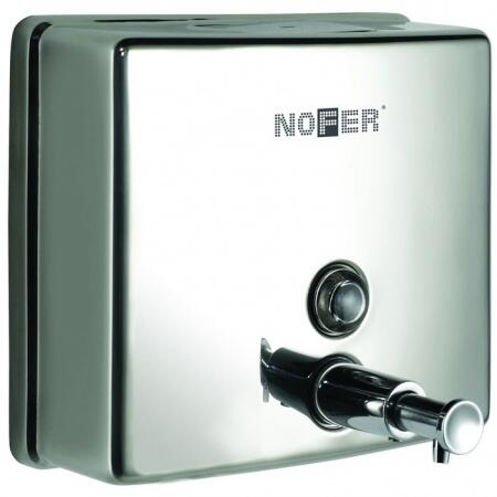 Дозатор жидкого мыла Nofer INOX глянцевый квадратный 1200 мл