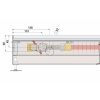 Внутрипольный конвектор длиной 30 см - 1 м Minib COIL-PT105 900