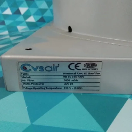 Горизонтальный осевой крышный вентилятор CVSair RB 315 F300 (3000 m3/h, 200pa, 230V)