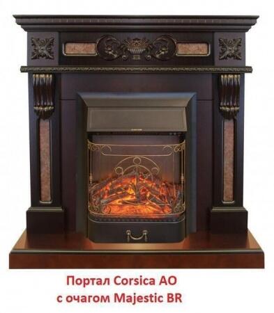 Очаг электрокамина Real-Flame Majestic Lux Brass