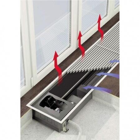 Внутрипольный конвектор длиной 2,1 м - 3 м Varmann Qtherm Electro 230x110x2750