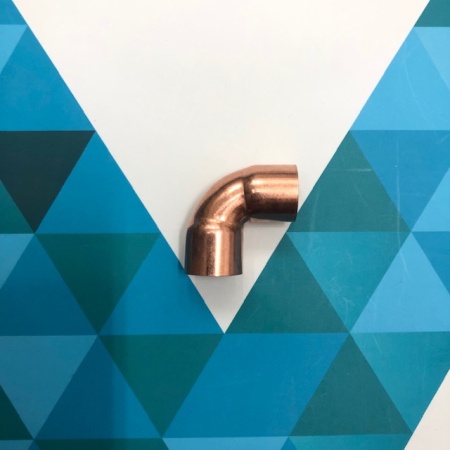 Угол медный 90гр. 1/2" (12мм.) пайка