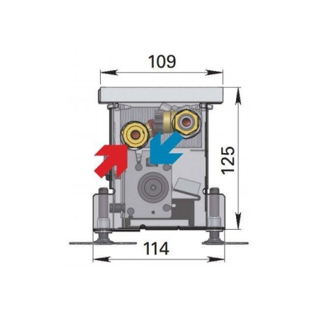 Внутрипольный конвектор длиной 30 см - 1 м Minib COIL-KT0 1000