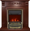 Каминокомплект Sorrento угловой - Орех с очагом Aspen Gold (Royal Flame)