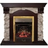 Камин для дома электрический Real-Flame Dublin ROCK STD/EUG 24 AO с очагом Fobos s Lux BL/BR, Majest