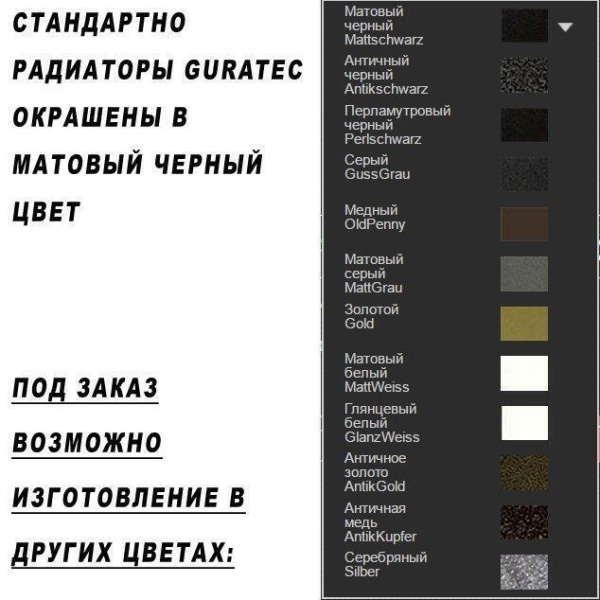Чугунный радиатор GuRaTec Art Deco 470 1 секция