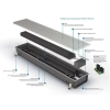 Внутрипольный конвектор длиной 30 см - 1 м Varmann Ntherm Electro 180x110x750