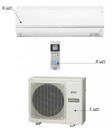 Мульти сплит система Hitachi RAM-71QH5/RAS-10QH5EA*4шт