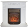 Электрический камин с эффектом живого огня Real-Flame Dominica STD/EUG WT с очагом Fobos s Lux BL/BR