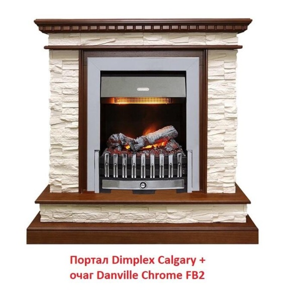 Портал из камня Dimplex Calgary для классика Opti-Myst, Optiflame