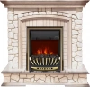 Каминокомплект Preston - Белый/Слоновая кость с патиной с очагом Aspen Gold (Royal Flame)