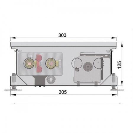 Внутрипольный конвектор длиной 30 см - 1 м Minib COIL-KT 1000