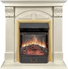 Каминокомплект Dublin (деревянный) RUSTIC (Разборный) - Слоновая кость с очагом Majestic FX Brass