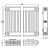 Стальной панельный радиатор Тип 21 Kermi FTV(FKV) 12 300x400