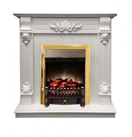 Очаг электрокамина Real-Flame Fobos Lux Brass