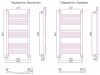 Водяной полотенцесушитель лесенка Сунержа Богема+ 800x400