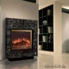 Электрокамин (очаг+портал) Glenrich Да Винчи 33 (Sharm 33 BL,BR) камень-Антрацит