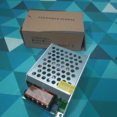 Блок питания для светодиодной ленты LED POWER SUPPLY YS36-12 (36W IP20 3A, 85x58x30)