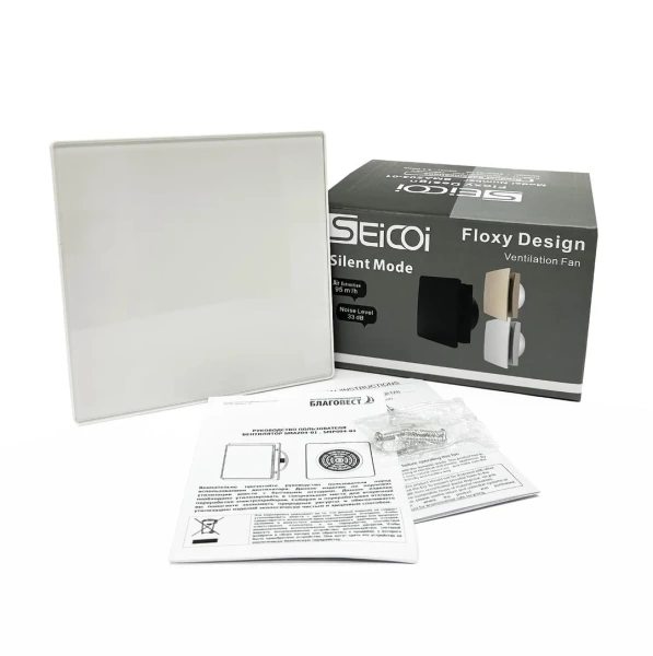Накладной вентилятор Seicoi Floxy Design 100 White Glass SMAD04-01G-W