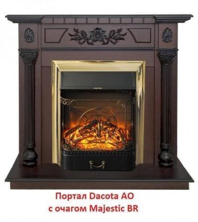 Очаг электрокамина Real-Flame Majestic Lux Brass