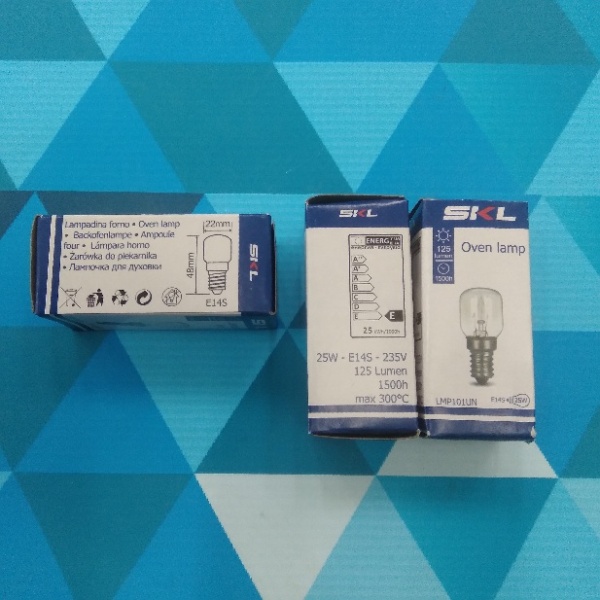 Лампа для духового шкафа 25W E14 300С* LMP101UN, CU4410 (48х22мм)