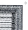 Вентиляционная решетка для камина Kratki 17х30 Оскар черная/хром с жалюзи 30OCSX