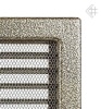 Вентиляционная решетка для камина Kratki 22х45 черная/латунь пористая с жалюзи 22/45CZX