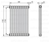 Стальной трубчатый радиатор 2-колончатый Zehnder 2180/10 TL