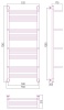 Водяной полотенцесушитель лесенка Сунержа Богема 4 полки+ 1200x500