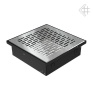 Вентиляционная решетка для камина Kratki НАПОЛЬНАЯ стальная 17x17 17/SZ/FLOOR