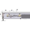 Внутрипольный конвектор длиной 1,1 м - 1,5 м Minib COIL-T80 1250