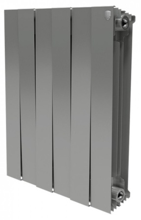 Биметаллический радиатор Royal Thermo Piano Forte 500 Silver Satin 8 секц.
