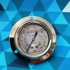 Манометр глицериновый CH-134H (высокого давления)  (R404, R22, R407, R134; крепление на панель; 1/4"