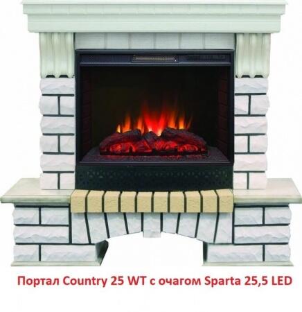 Электрокамин (очаг) со звуком Real-Flame Sparta 25,5 LED