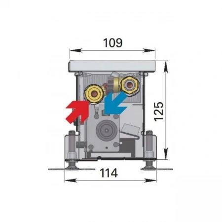 Внутрипольный конвектор длиной 1,6 м - 2 м Minib COIL-KT0 2000