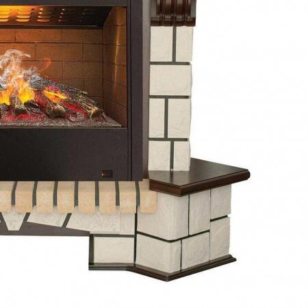 Электрокамин (очаг+портал) Real-Flame Stone New Corner с очагом 3D Helios