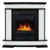 Портал Firelight Scala Classic камень сланец скалистый белый, шпон тёмный дуб