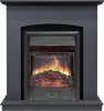 Каминокомплект Barcelona SFT (Разборный) - Серый графит с очагом Majestic FX Black