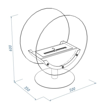 Биокамин Royal Thermo RTBFP-F500L Lens