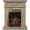 Электрический камин с обогревом Real-Flame Adelaida STD/EUG WT с очагом Fobos s Lux BL/BR, Majestic 
