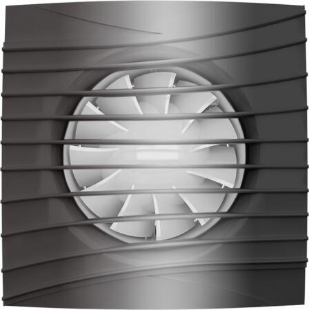 Вытяжка для ванной диаметр 125 мм ERA SILENT 5C dark gray metal